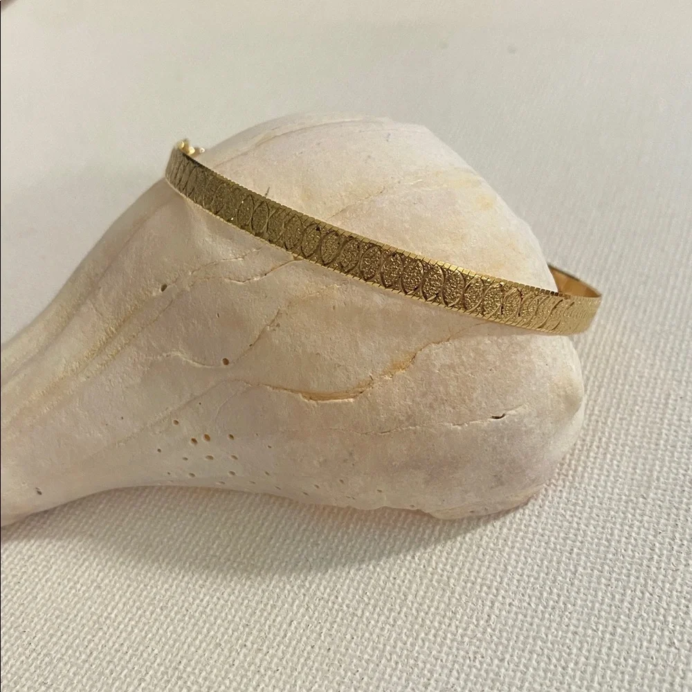 Gold overlay sterling silver bracelet 7”